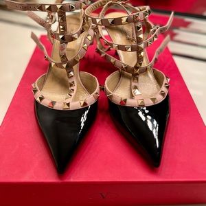 Rockstud Valentino Slingback Short Heel Pumps